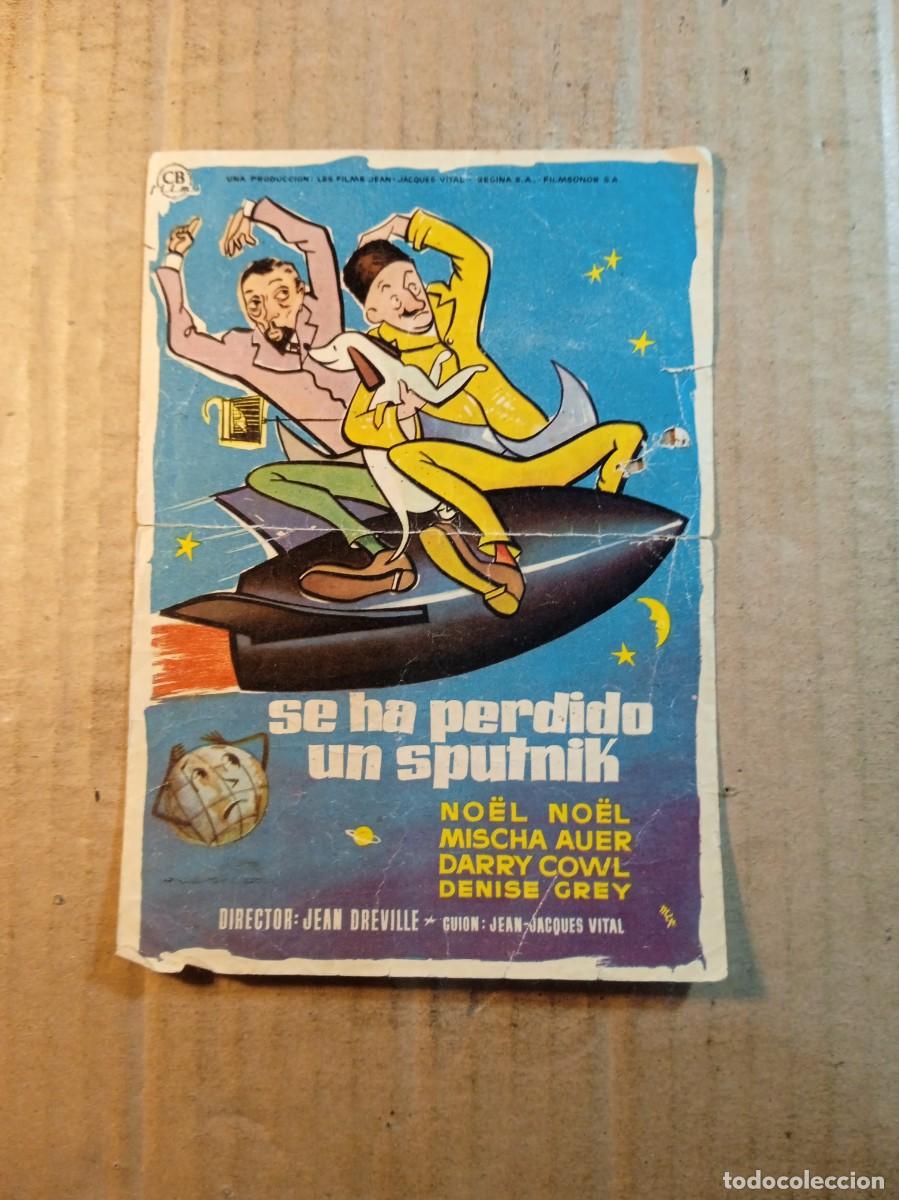 Folhetos de m&atilde;o de filmes antigos de cinema: FOLLETO DE MANO CON PUBLICIDAD SE HA PERDIDO UN SPUTNIK