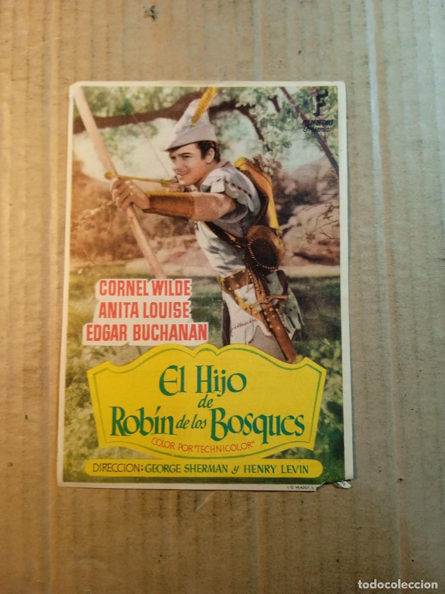 Kino: FOLLETO DE MANO CON PUBLICIDAD EL HIJO DE ROBIN DE LOS BOSQUES