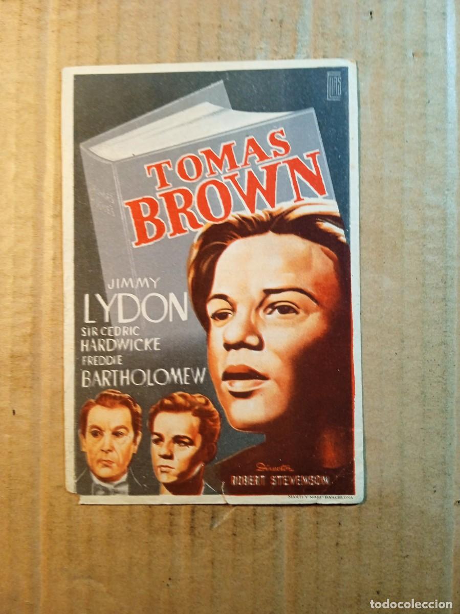 Kino: FOLLETO DE MANO CON PUBLICIDAD TOMAS BROWN