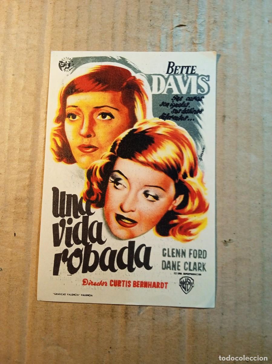 Kino: FOLLETO DE MANO CON PUBLICIDAD UNA VIDA ROBADA