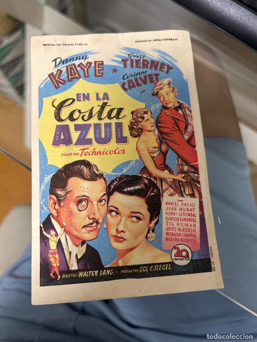 Cine: &ordm;603 en la costa azul cine teatro principal gerona con publicidad buen estado