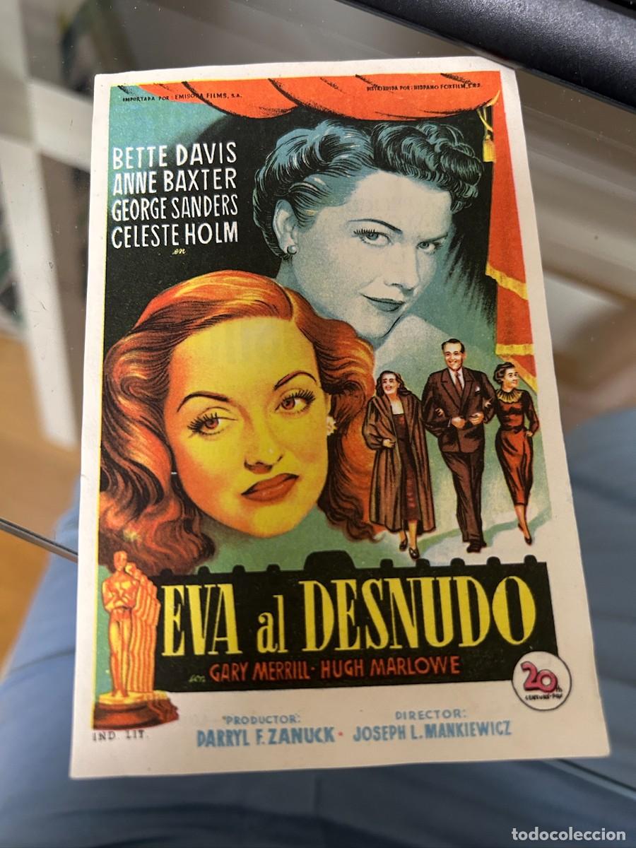 Cine: &ordm;667 EVA AL DESNUDO GRAN CINEMA COCA VALLADOLID CON PUBLICIDAD BUEN ESTADO BETTE DAVIS