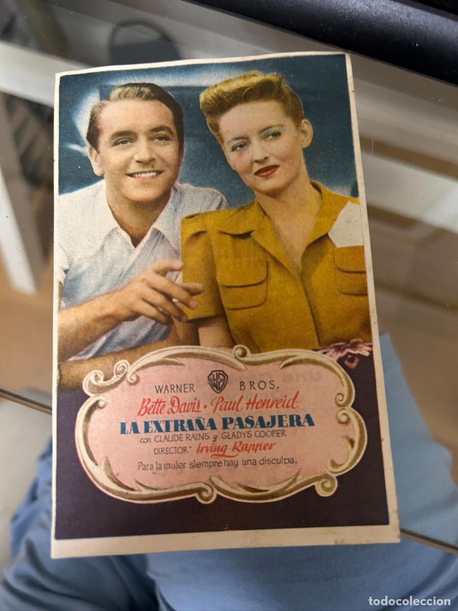 Cine: &ordm;676 LA EXTRA&Ntilde;A PASAJERA SALON NOVEDADES ORIHUELA BETTE DAVIS CON PUBLICIDAD BUEN ESTADO