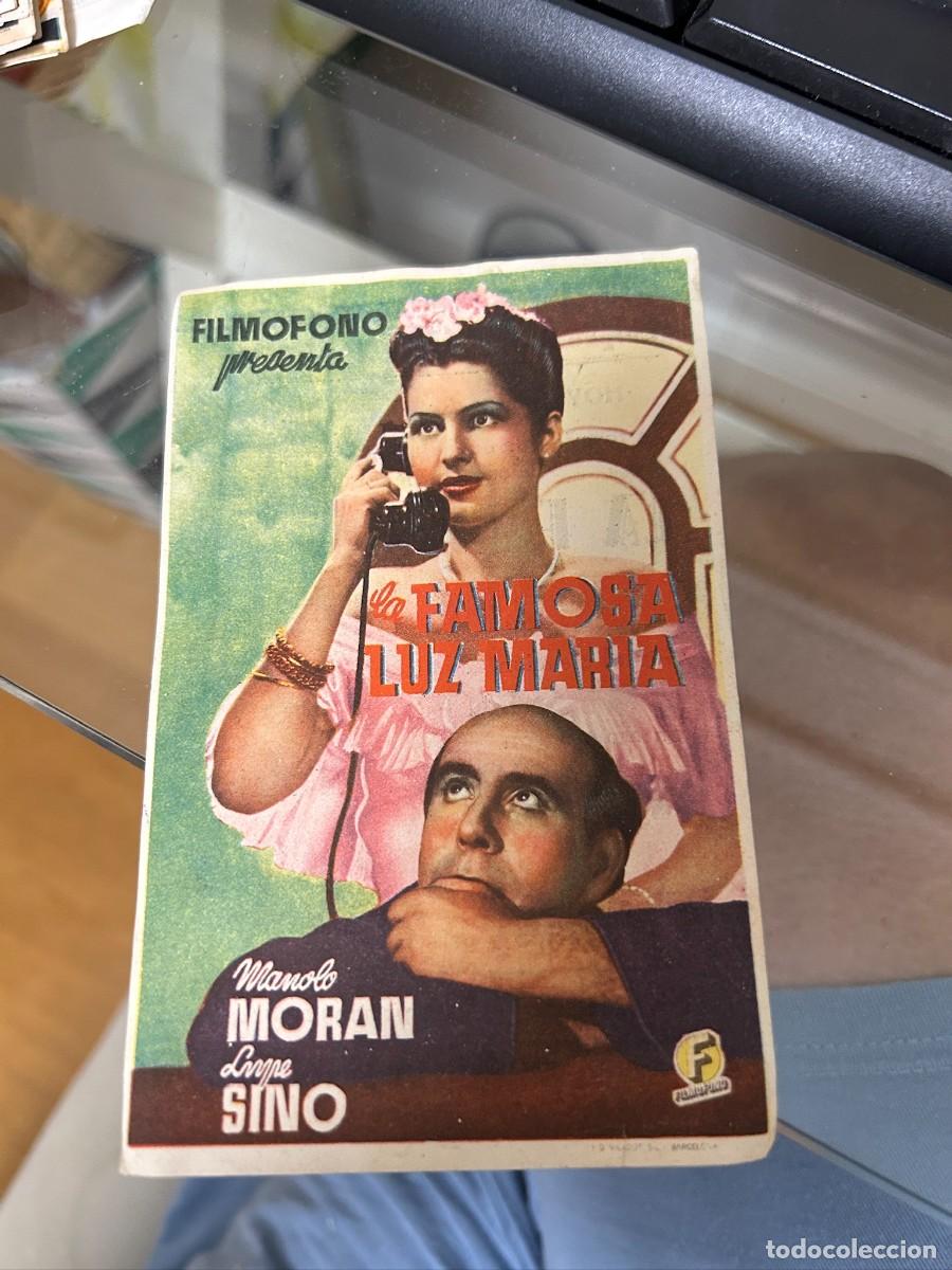 Cine: &ordm;685 LA FAMOSA LUZ MARIA CINE CINEMA PUEBLA SANCHO PEREZ BADAJOZ CON PUBLICIDAD BUEN ESTADO