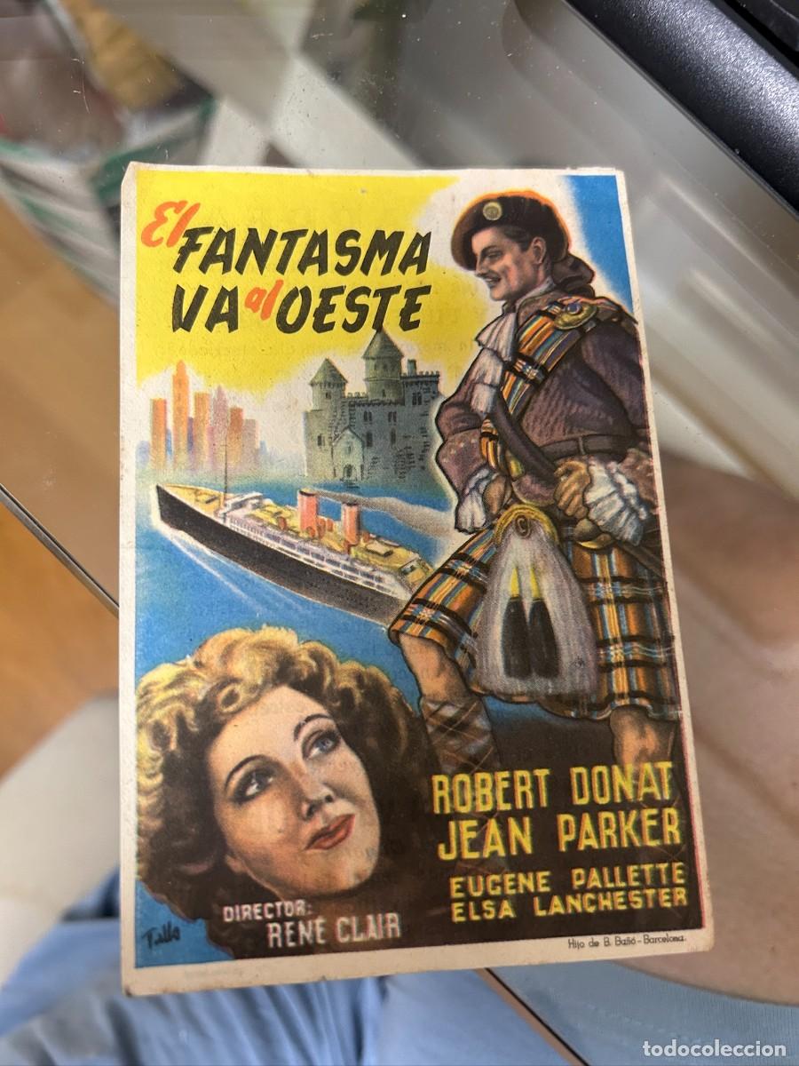 Cine: &ordm;694 EL FANTASMA VA AL OESTE CINE SARREAL SARREAL TARRAGONA CON PUBLICIDAD BUEN ESTADO