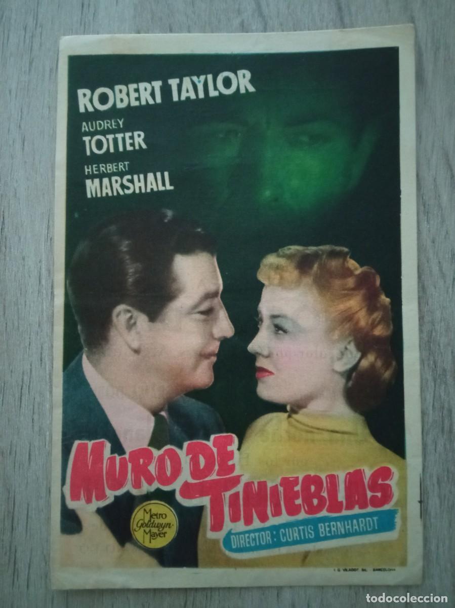 Cine: MURO DE TINIEBLAS, ROBERT TAYLOR, CINE ESPARRAGUERA, BARCELONA, 1949