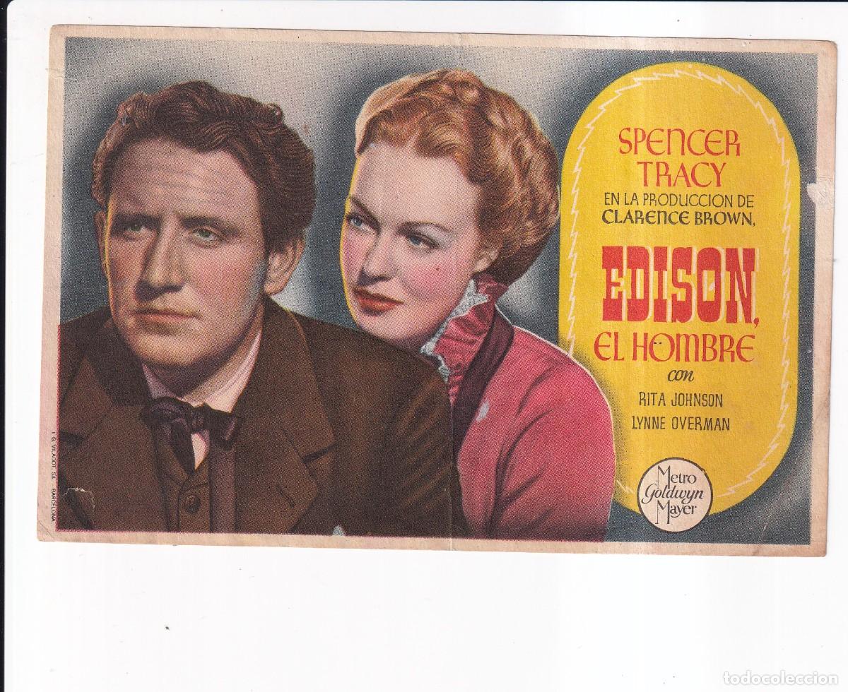 Cine: EDISON, EL HOMBRE : SPENCER TRACY .- SIN PUBLICIDAD