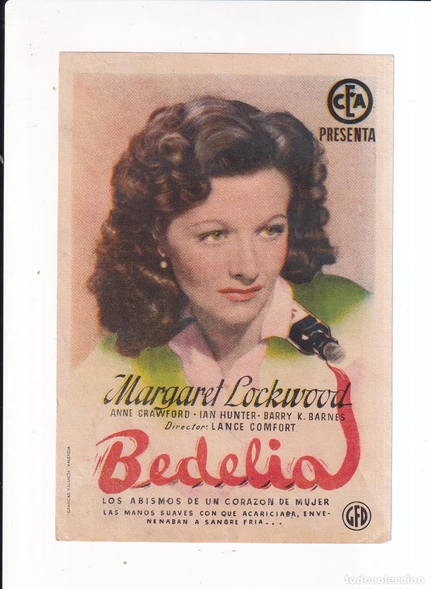 Cine: BEDELIA : MARGARET LOCKUWOOD .- SIN PUBLICIDAD