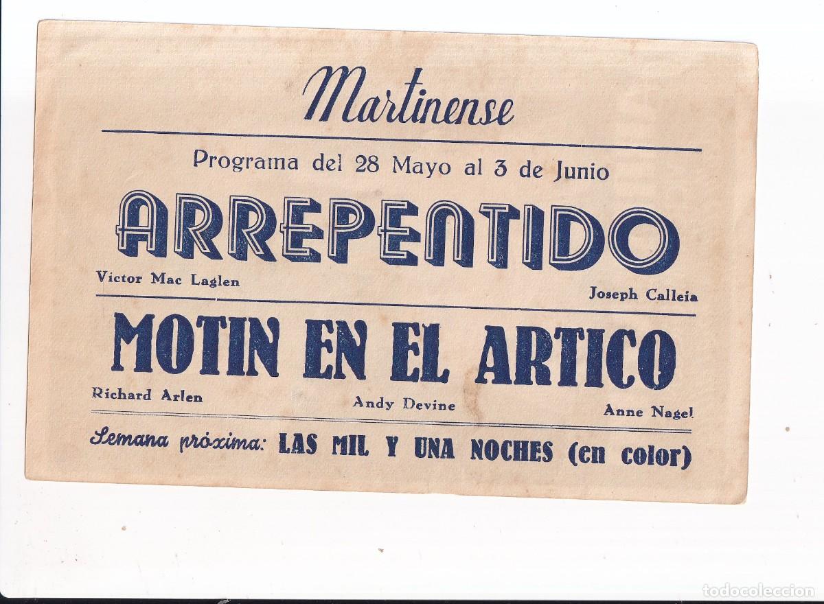 Cine: ARREPENTIDO : VICTOR McLAGLEN .- CON PUBLICIDAD - Foto 2