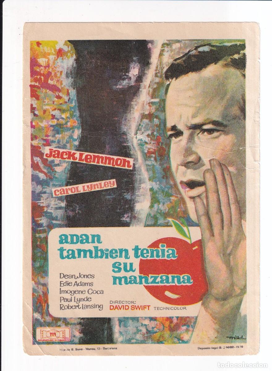 Cine: ADAN TAMBIEN TENIA SU MANZANA : JACK LEMMON .- SIN PUBLICIDAD