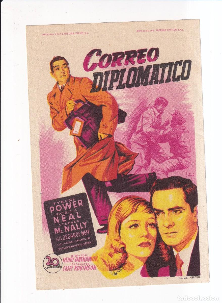 Cine: CORREO DIPLOMATICO : TYRANNE POWER .- SIN PUBLICIDAD