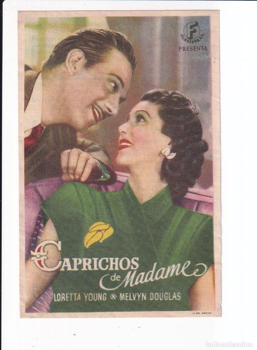 Cine: CAPRICHOS DE MADAME : LORETTA YOUNG .- CON PUBLICIDAD