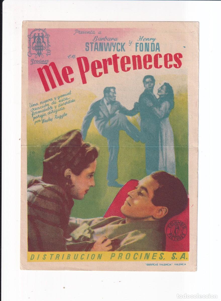 Cine: ME PERTENECES : BARBARA STANWYCK .- CON PUBLICIDAD