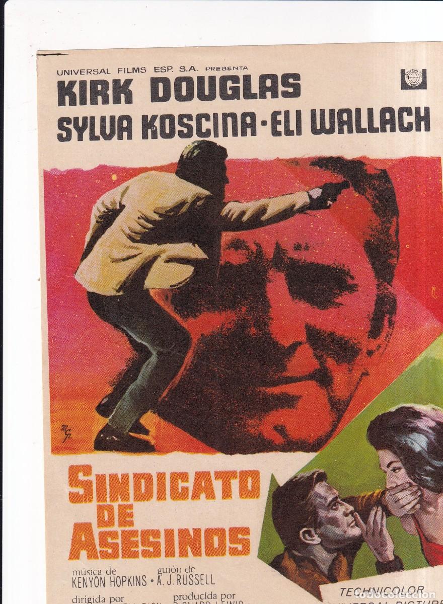 Cine: SINDICATO DE ASESINOS : KIRK DOUGLAS .- SIN PUBLICIDAD