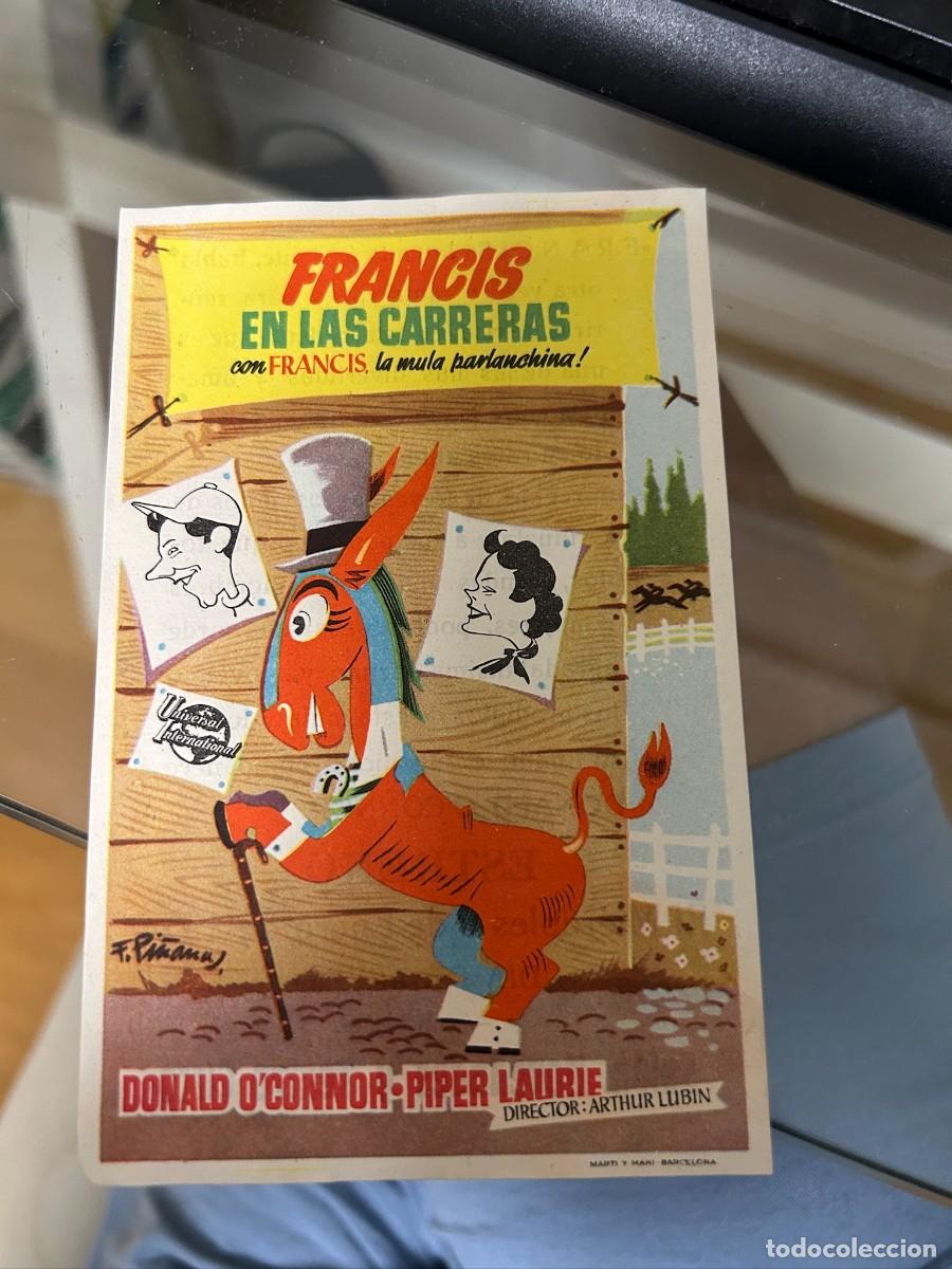 Cine: &ordm;719 francis en las carreras salon novedades y teatro circo orihuela con publicidad buen estado