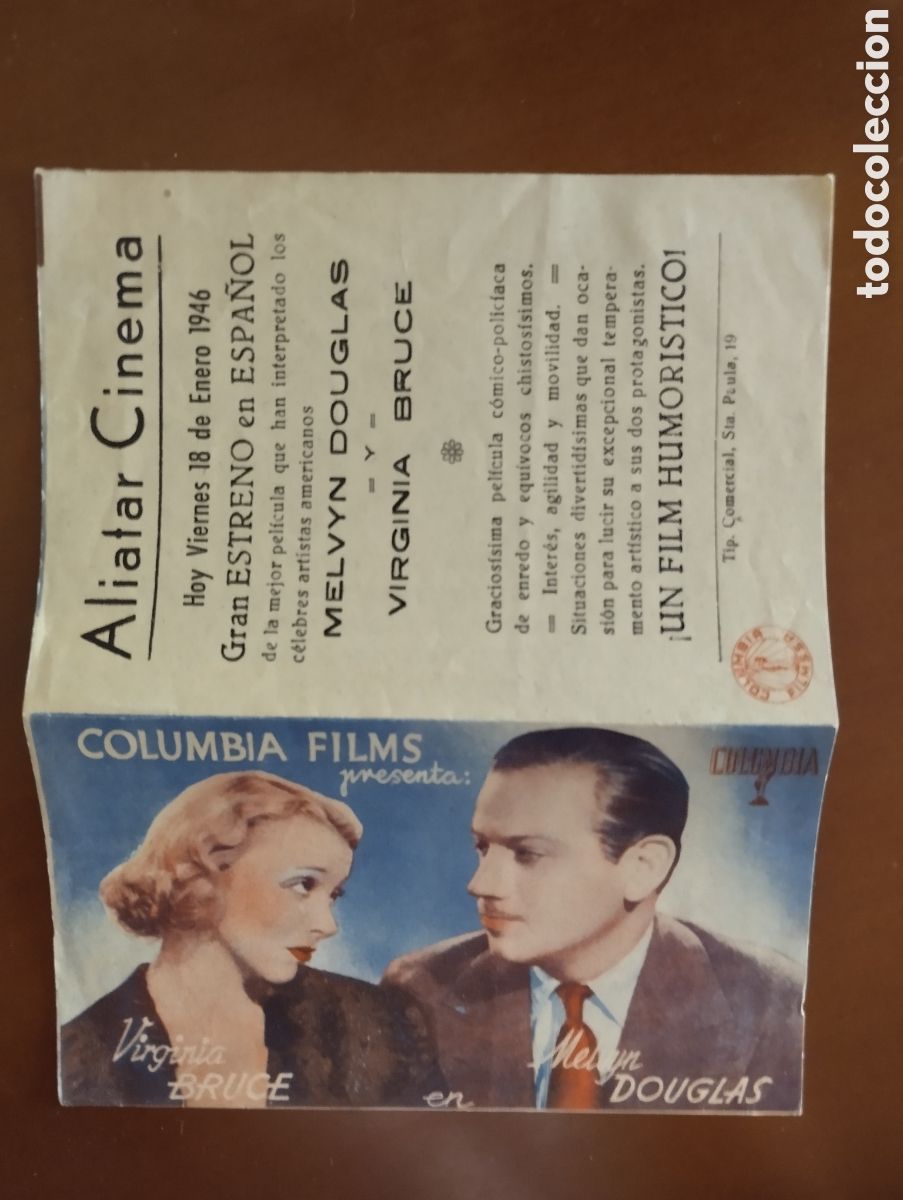 Cine: Folleto Programa de cine DOBLE - HA VUELTO AQUELLA MUJER