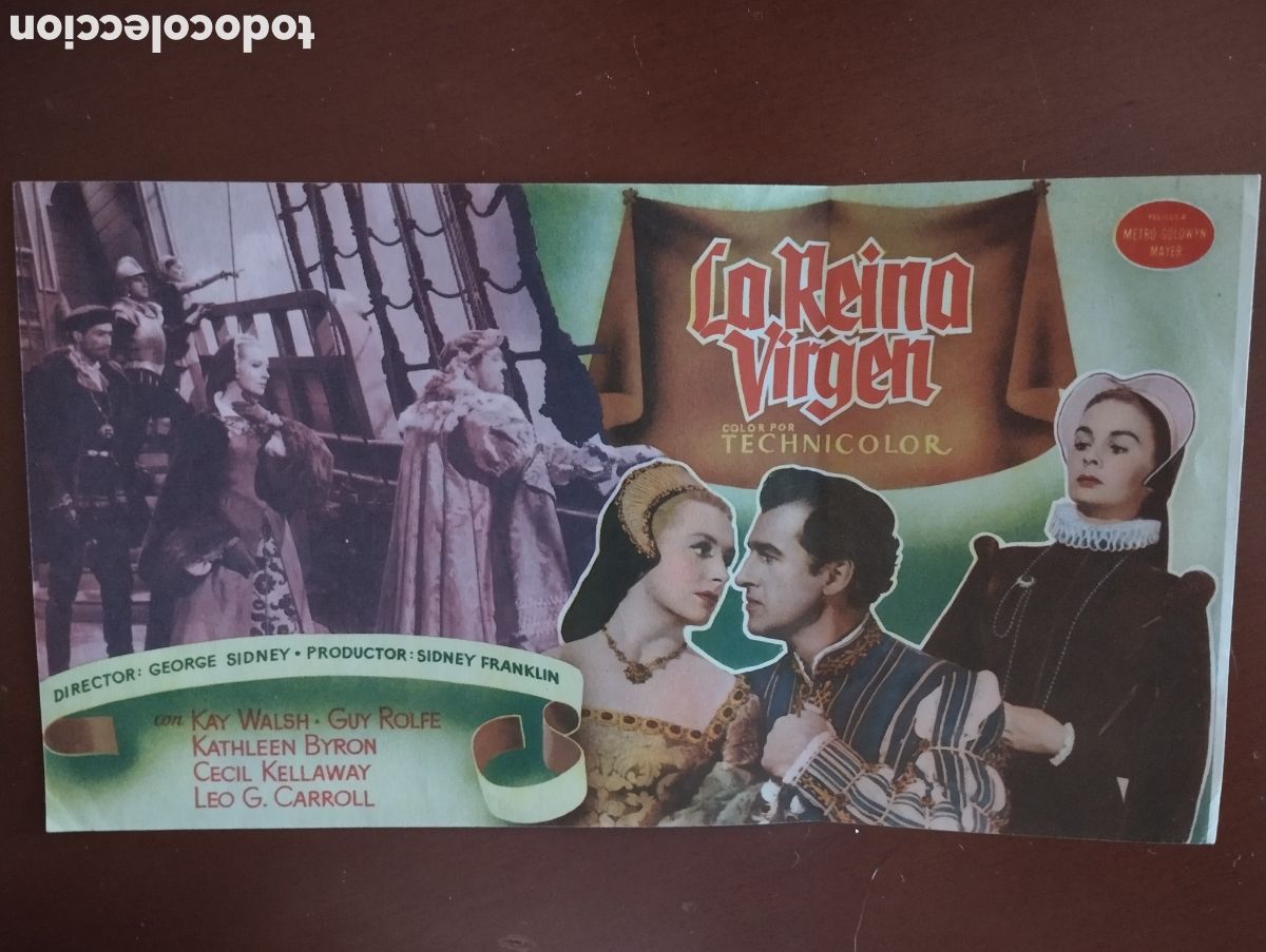 Cine: Folleto Programa de cine DOBLE - LA REINA VIRGEN - Foto 2