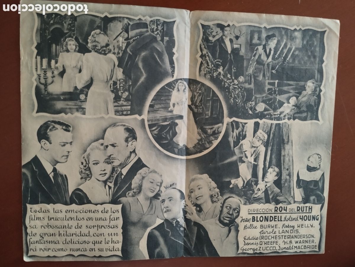 Cine: Folleto Programa de cine DOBLE - LA MUJER FANTASMA - Foto 2