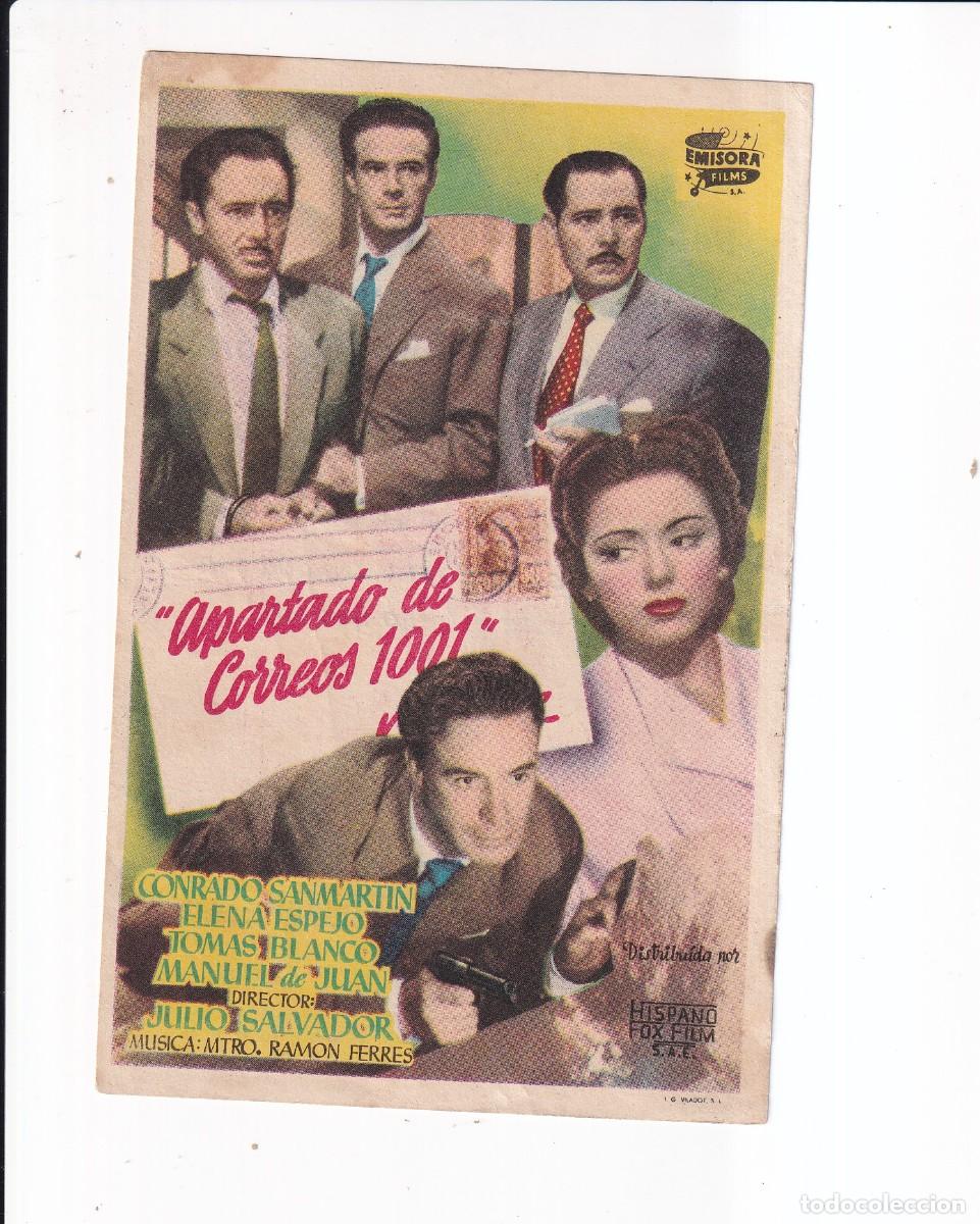 Cine: APARTADO DE CORREOS 1001 : CONRADO SANMARTIN .- CON PUBLICIDAD