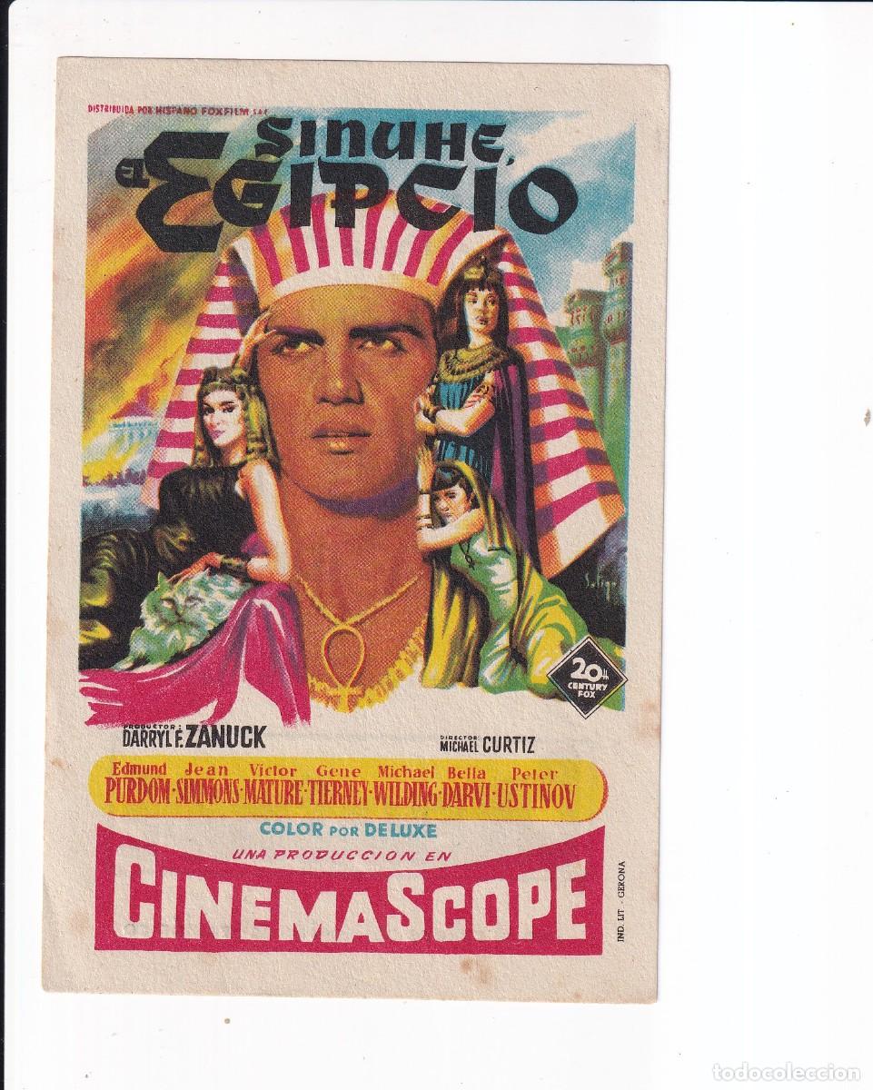 Cine: SINUHE EL EGIPCIO : BARRYLE ZANUCK .- CON PUBLICIDAD