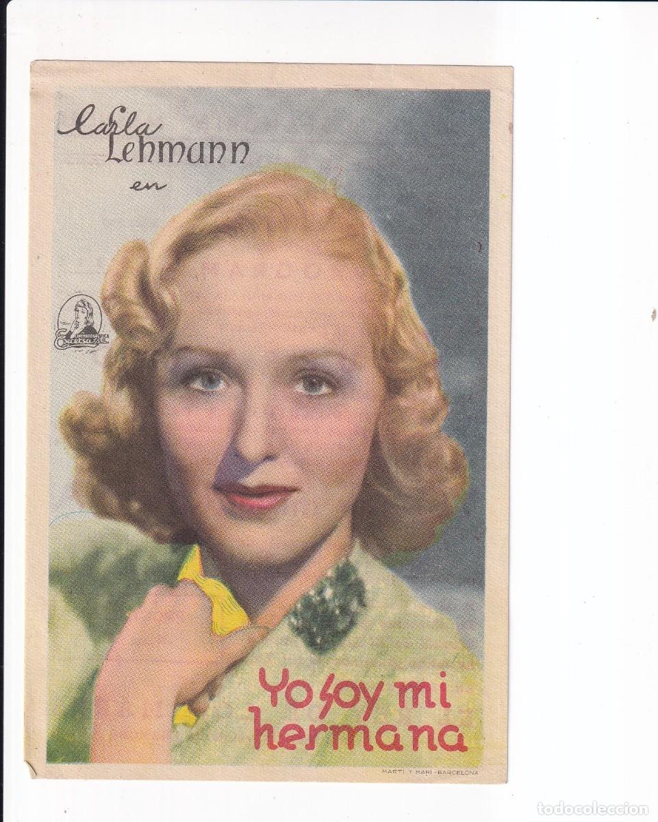 Cine: YO SOY MI HERMANA : CARLA LEHMAN .- CON PUBLICIDAD