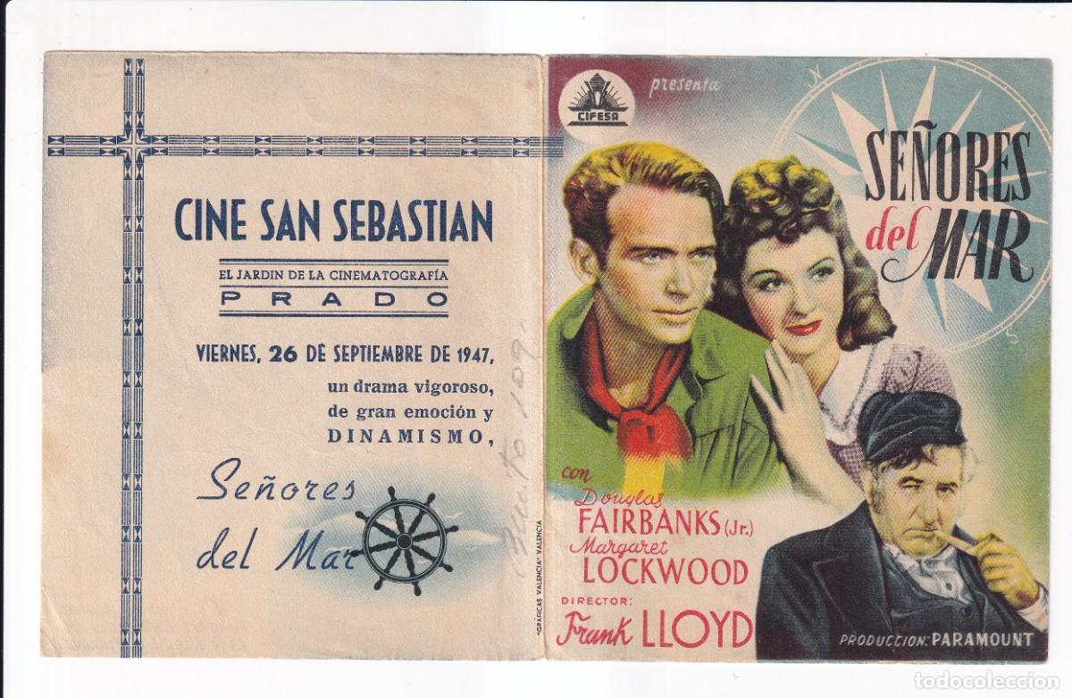 Cine: SE&Ntilde;ORES DEL MAR : DOUGLAS FAIRANKS (JR.) .- CON PUBLICIDAD