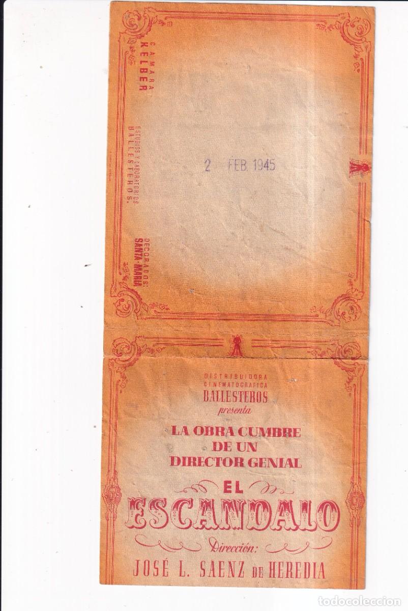 Cine: EL ESCANDALO : JOSE L. SAENZ .- SIN PUBLICIDAD