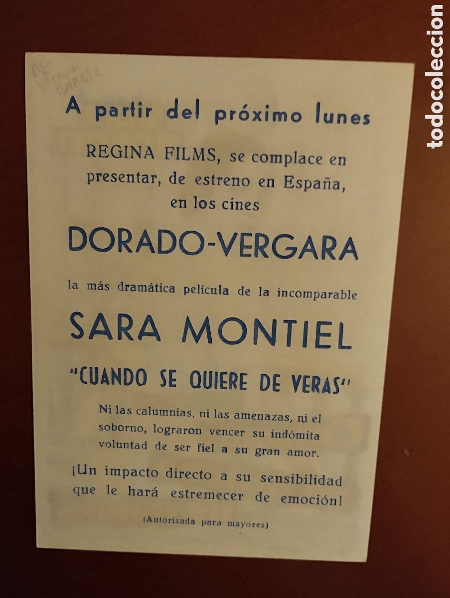 Cine: 2 Folletos Programas de cine - Foto 2