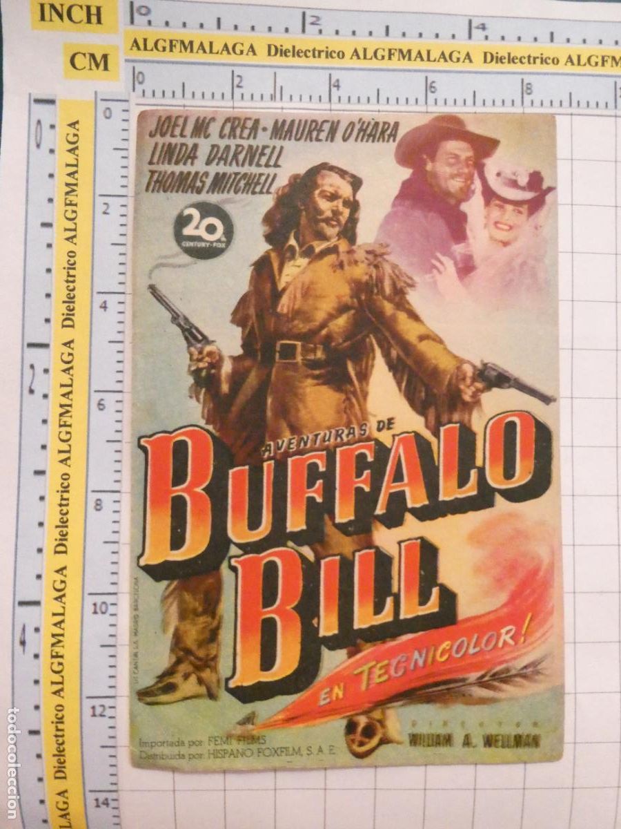 Cine: PROGRAMA DE MANO. CINE. PEL&Iacute;CULA. AVENTURAS DE BUFFALO BILL. 465