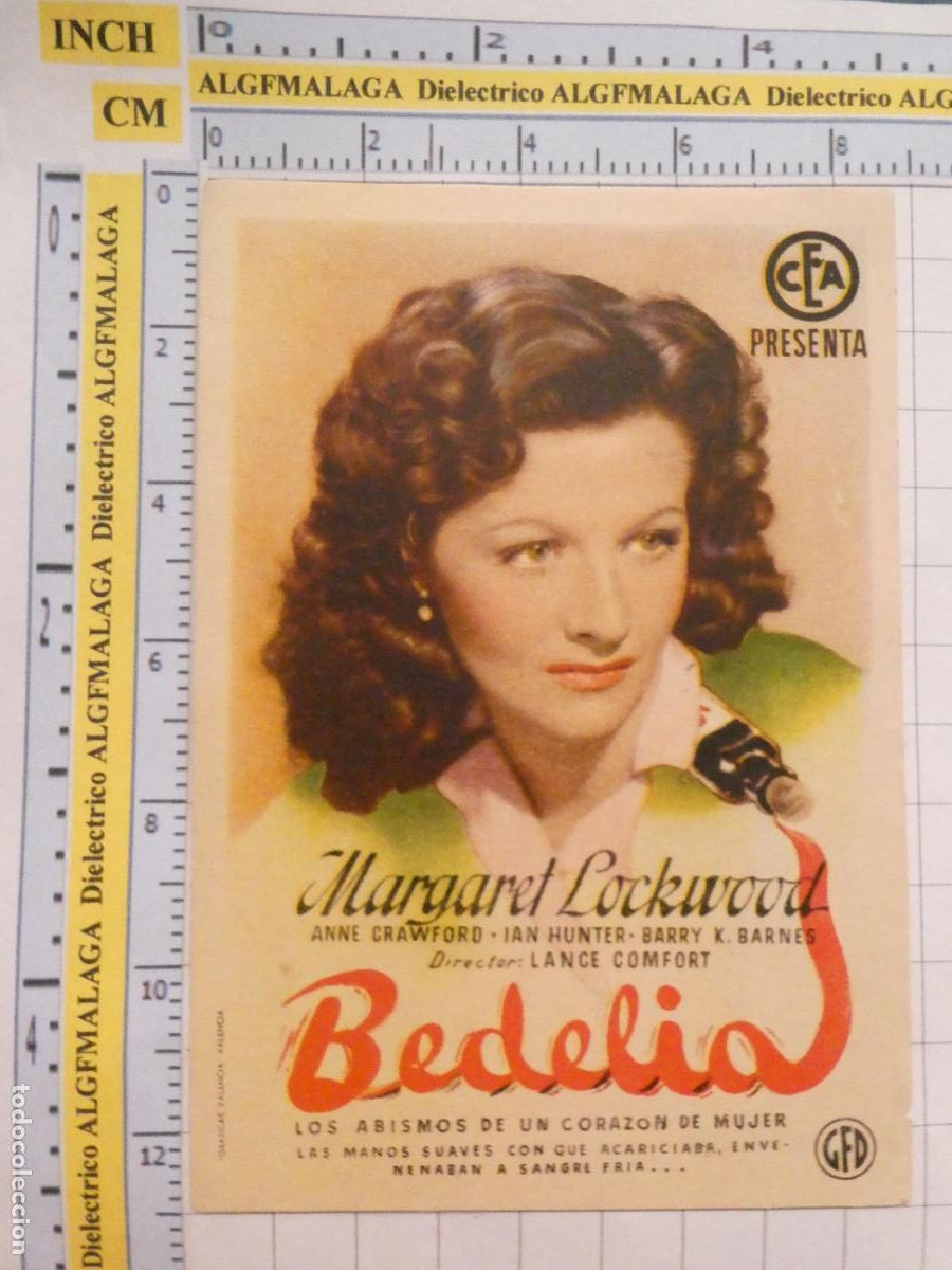 Cine: PROGRAMA DE MANO. CINE. PEL&Iacute;CULA. BEDELIA MARGARET LOCKWOOD. 468