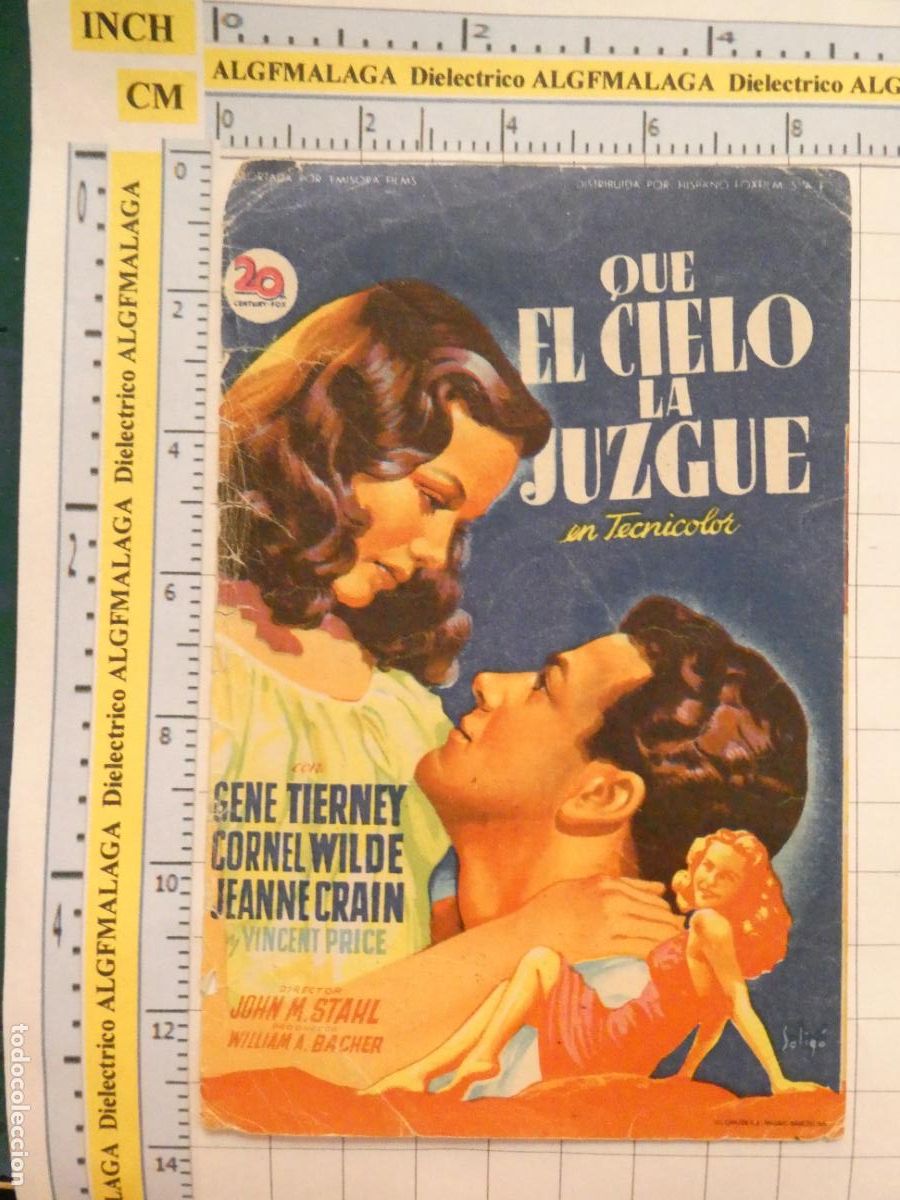 Cine: PROGRAMA DE MANO. CINE. PEL&Iacute;CULA. QUE EL CIELO LA JUZGUE PARQUE CINEMA. 471