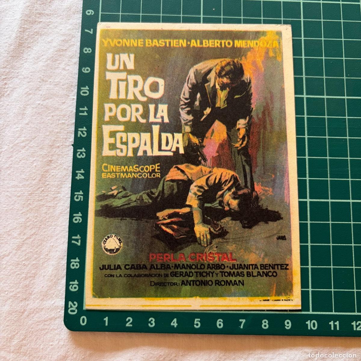 Cine: Programa de cine folleto de mano pelicula un tiro por la espalda