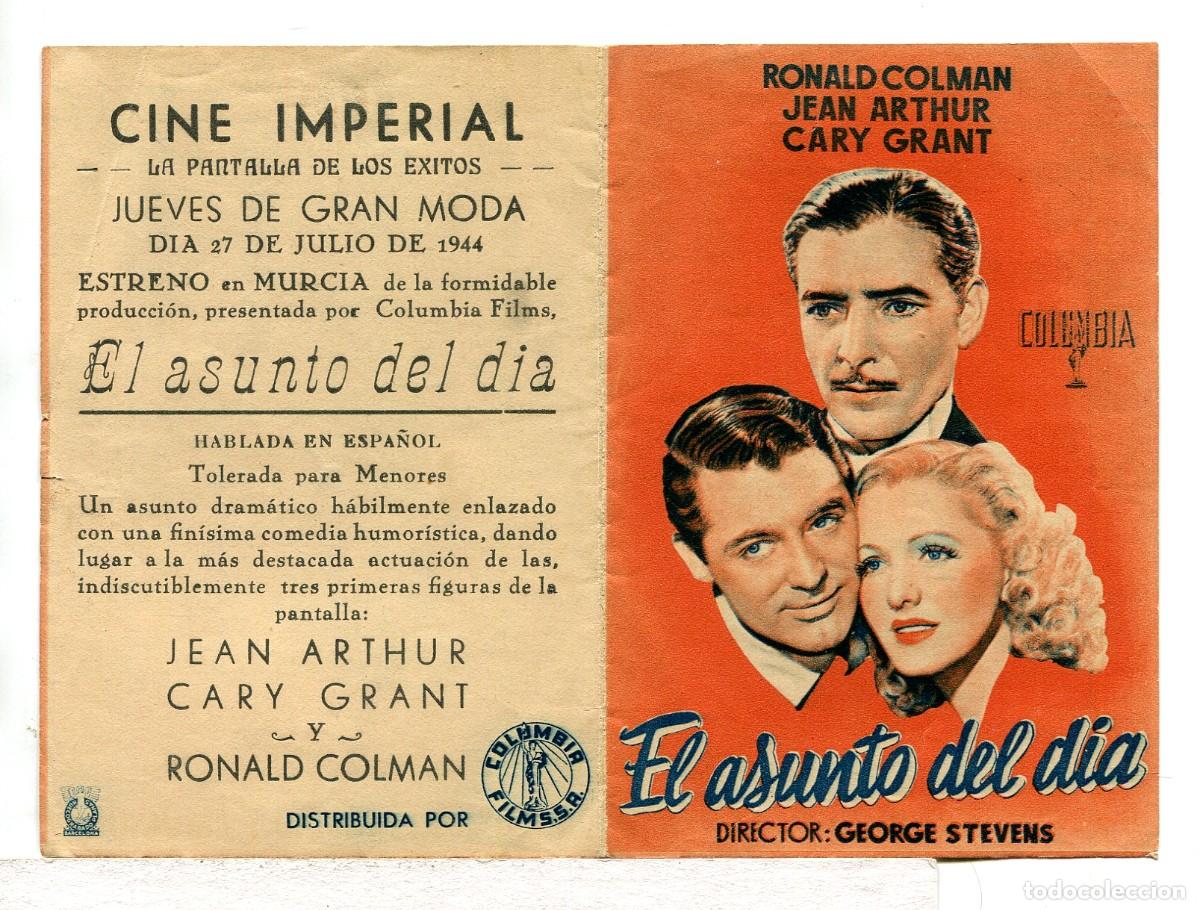 Cine: EL ASUNTO DEL DIA, con Cary Grant.