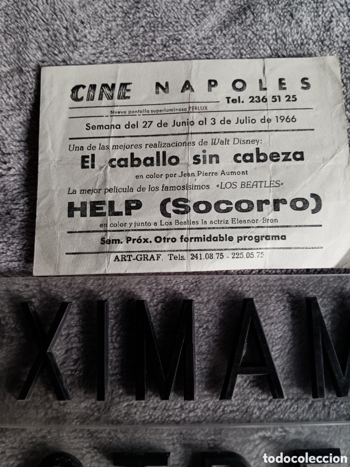 Cine: BEATLES PROGRAMA ORIGINAL A&Ntilde;OS 60 ESPA&Ntilde;A SOCORRO HELP - Foto 3