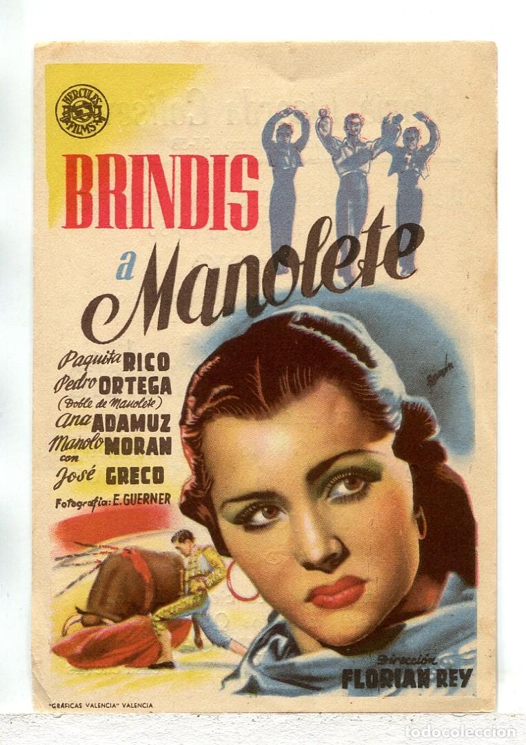 Cine: BRINDIS A MANOLETE, con Manolo Mor&aacute;n.