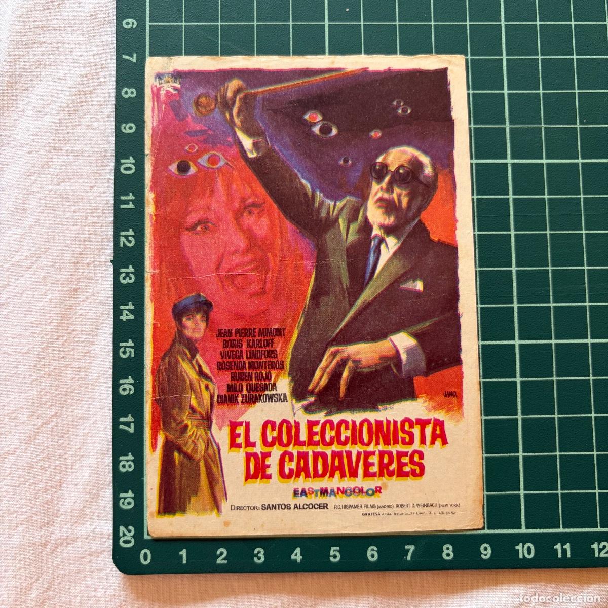 Cine: Programa de cine folleto de mano pelicula el coleccionista de cad&aacute;veres