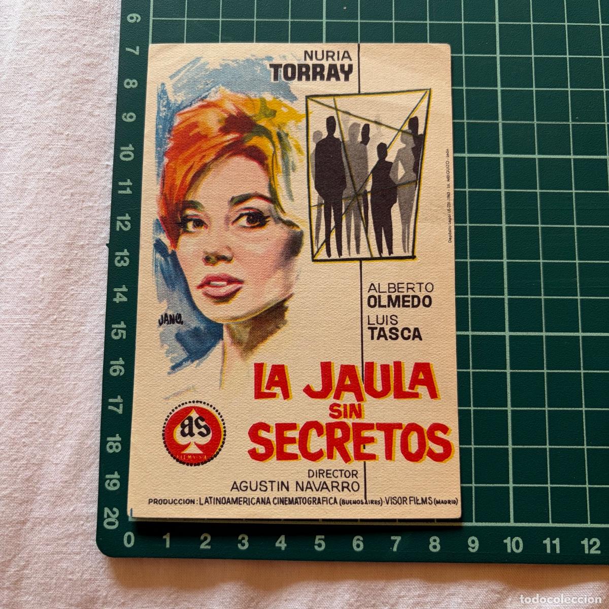 Cine: Programa de cine folleto de mano pelicula la jaula sin secretos