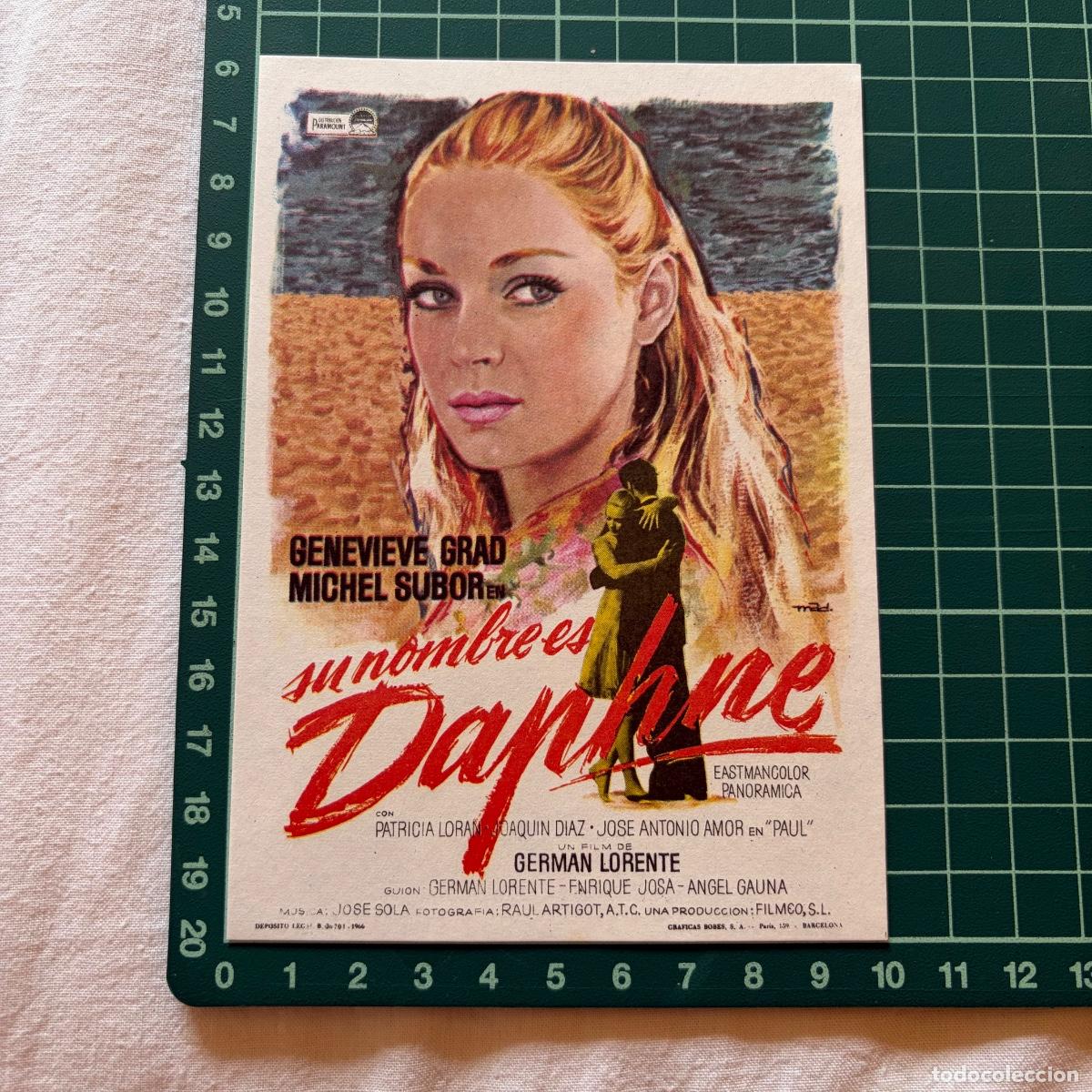 Cine: Programa de cine folleto de mano pelicula su nombre es Daphne