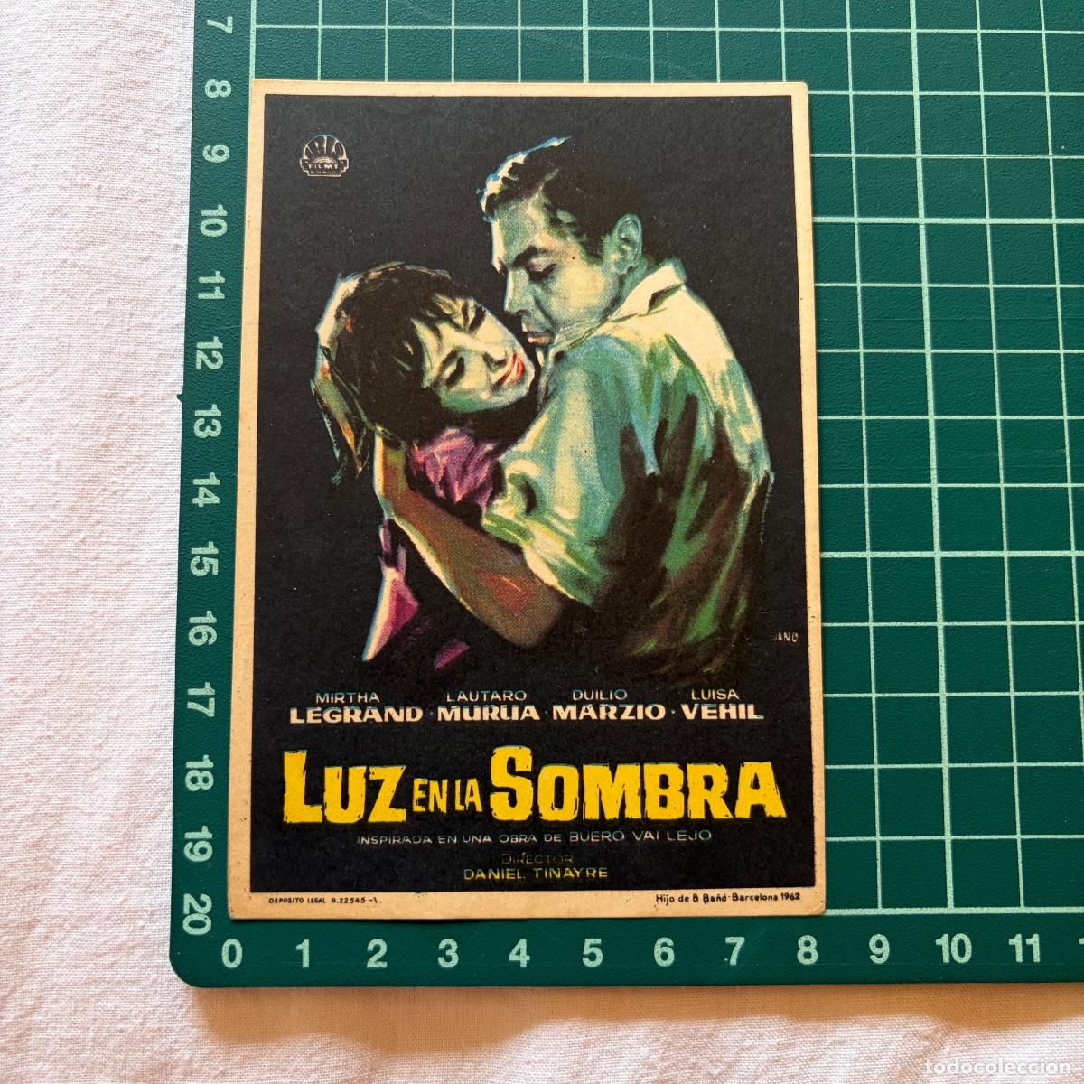 Cine: Programa de cine folleto de mano pelicula luz en la sombra