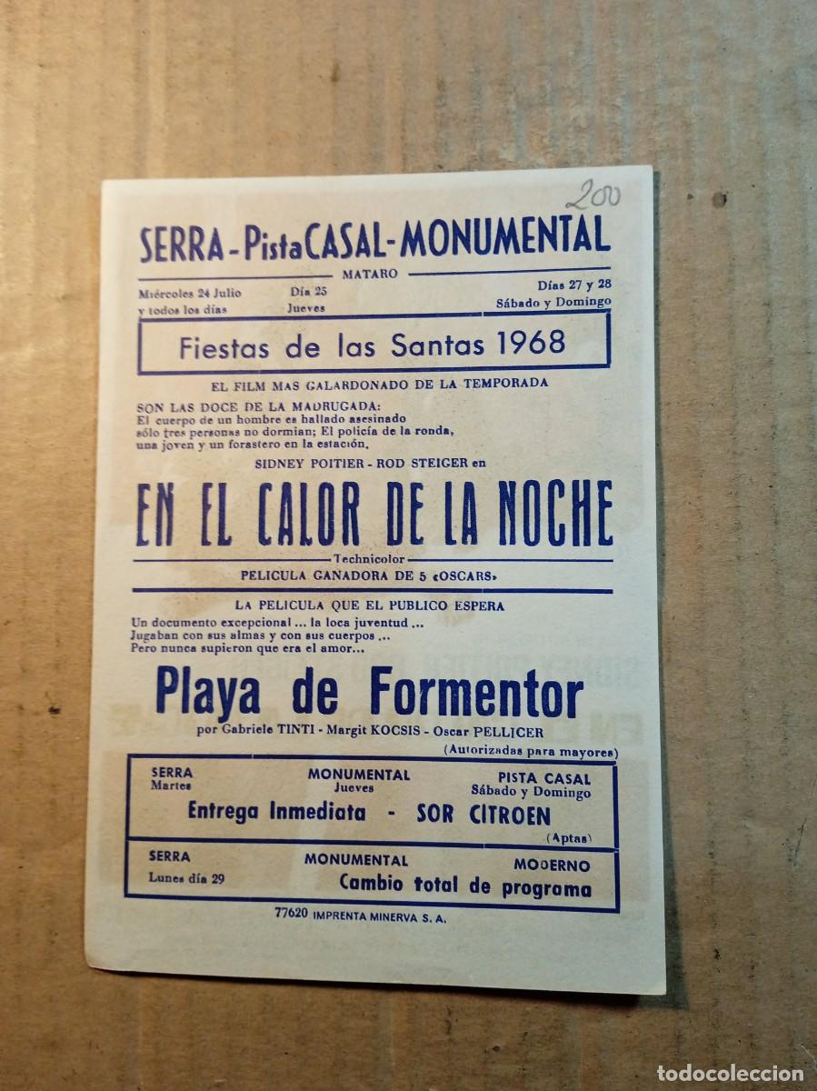 Cine: FOLLETO DE MANO CON PUBLICIDAD EN EL CALOR DE LA NOCHE - Foto 2