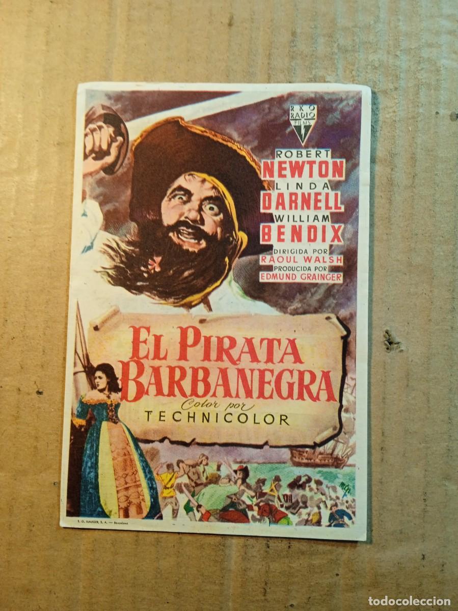 Cine: FOLLETO DE MANO CON PUBLICIDAD EL PIRATA BARBANEGRA