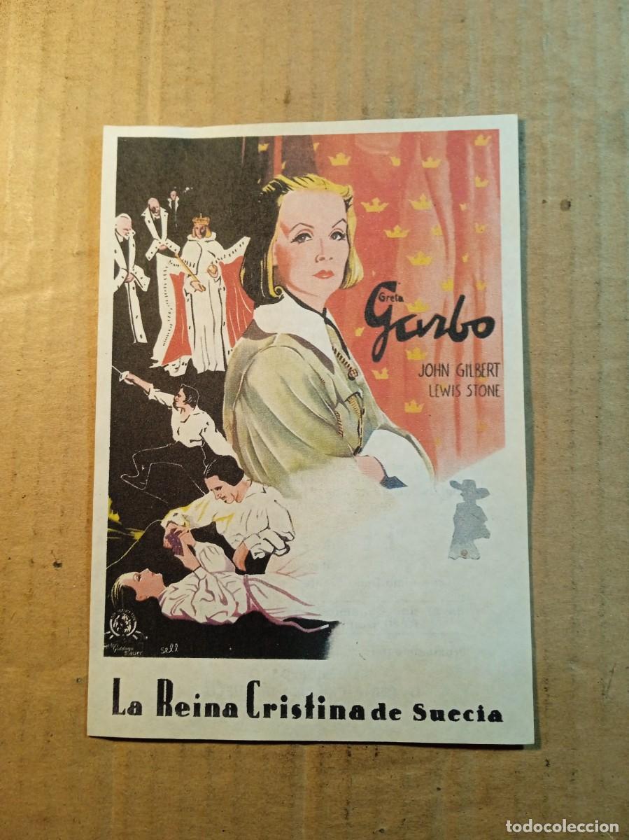 Cine: FOLLETO DE MANO CON PUBLICIDAD LA REINA CRISTINA DE SUECIA (facs&iacute;mil)