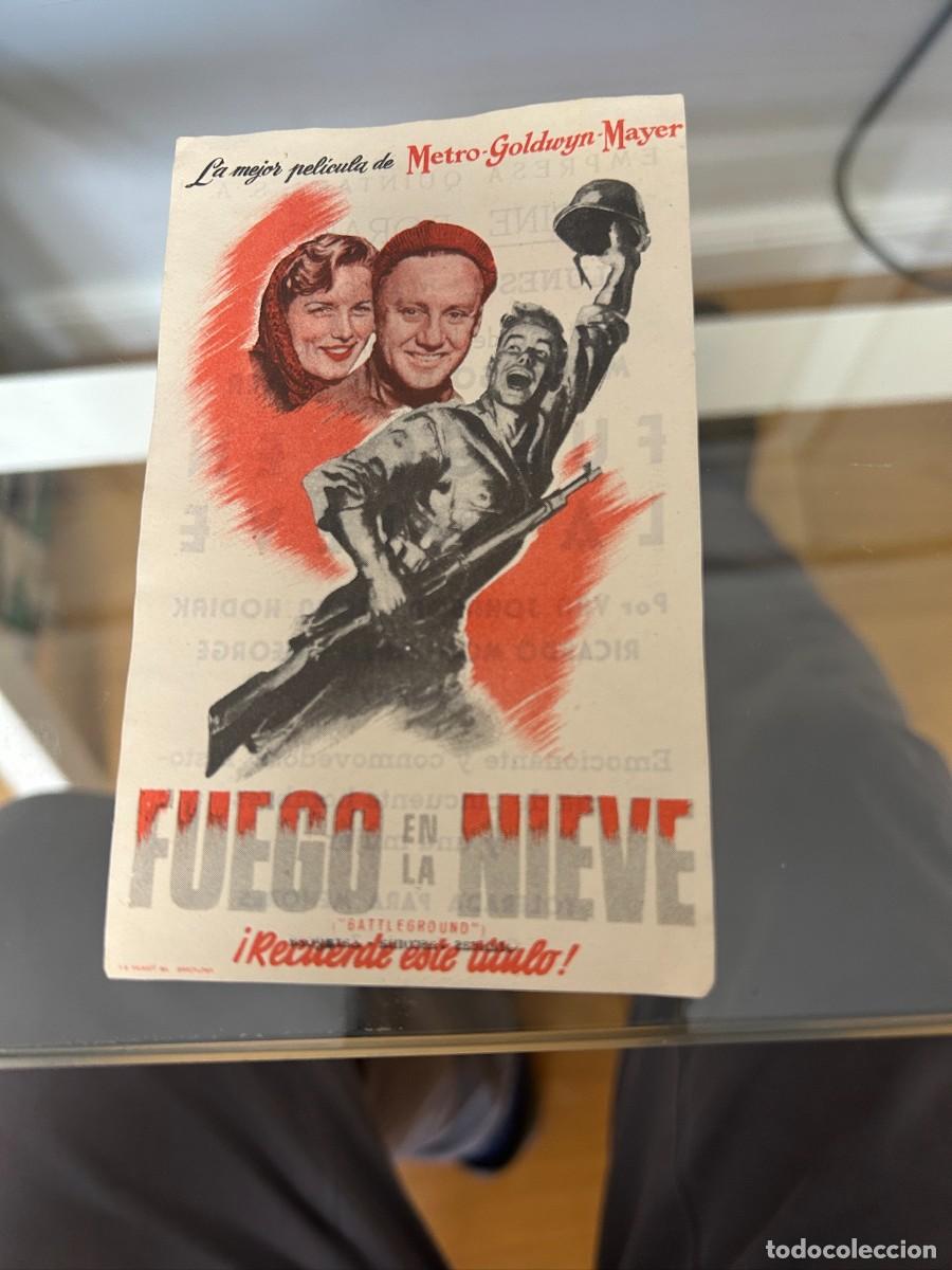  Foglietti di film di film antichi di cinema: &ordm;724 fuego en la nieve cine dorado zaragoza con publicidad buen estado