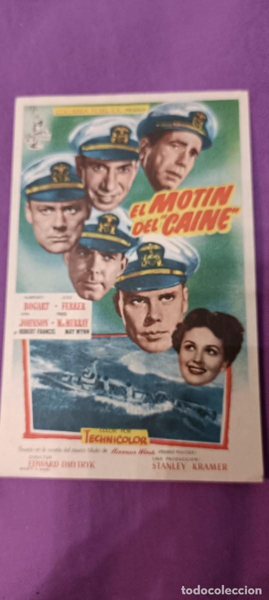 Cine: El mot&iacute;n del Caine.Folleto de mano