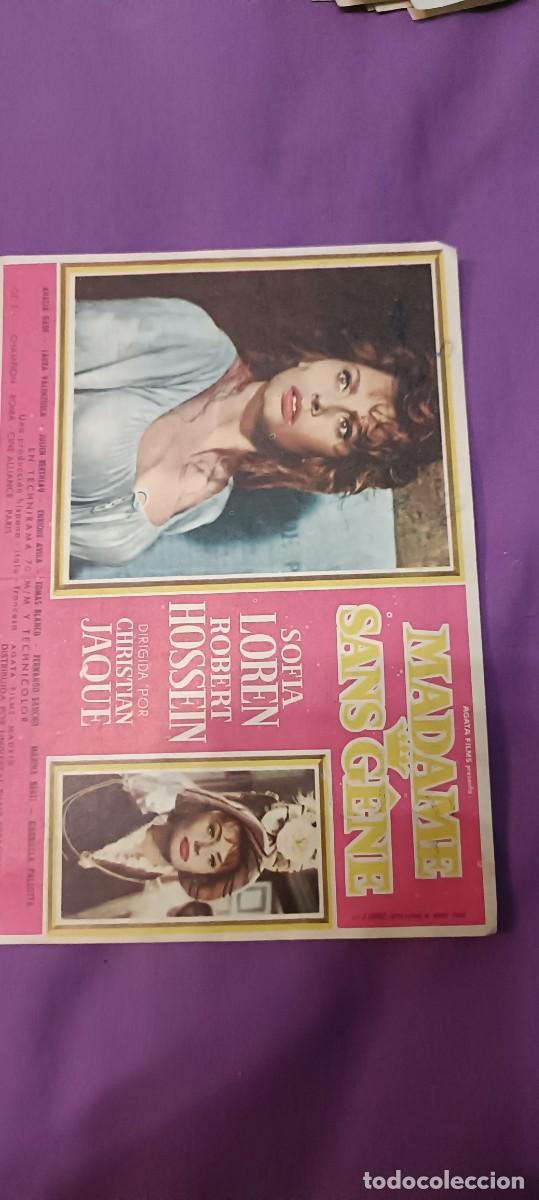  Flyers Publicitaires de films Anciens: Madame Sans Gene.Folleto de mano