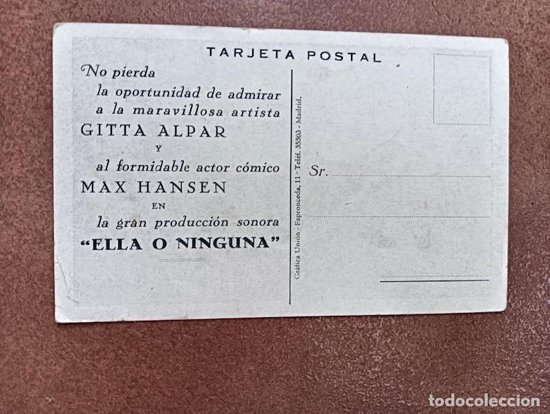 Cine: ELLA O NINGUNA PROGRAMA TARJETA GITTA ALPAR MAX HANSEN A - Foto 2