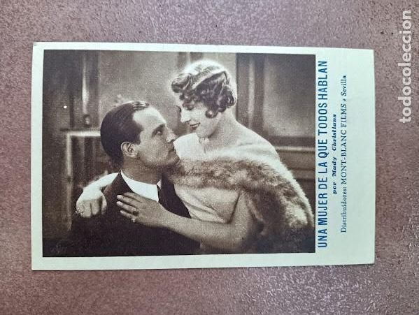 Kino: UNA MUJER DE LA QUE TODOS HABLAN PROGRAMA TARJETA MONT-BLANC MADY CHRISTIANS CHARLES BICKFORD raro