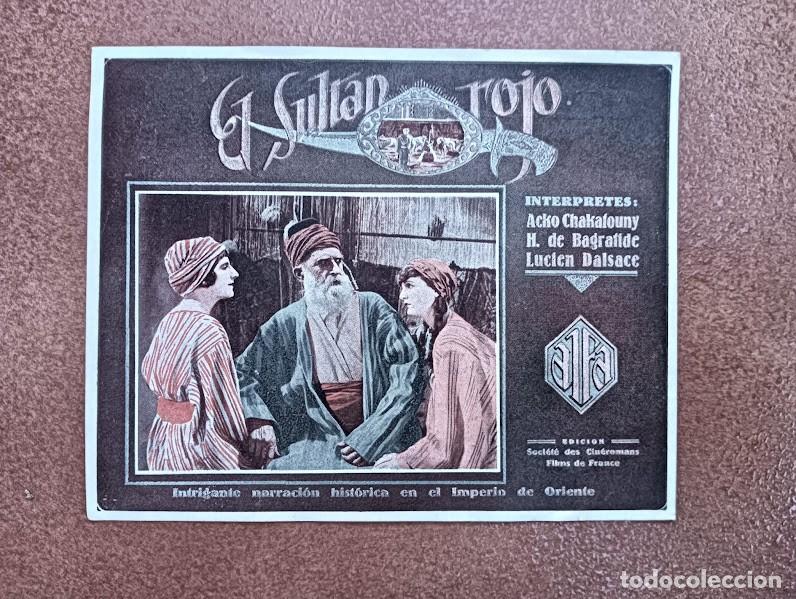 Kino: EL SULTAN ROJO PROGRAMA TARJETA ALFA LUCIEN DALSACE CINE MUDO FRANCES