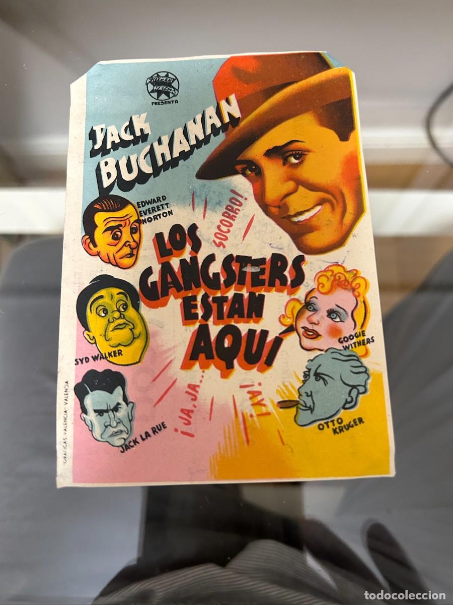  Flyers Publicitaires de films Anciens: &ordm;741 los gansters estan aqui reatro cine icod corecto con publicidad