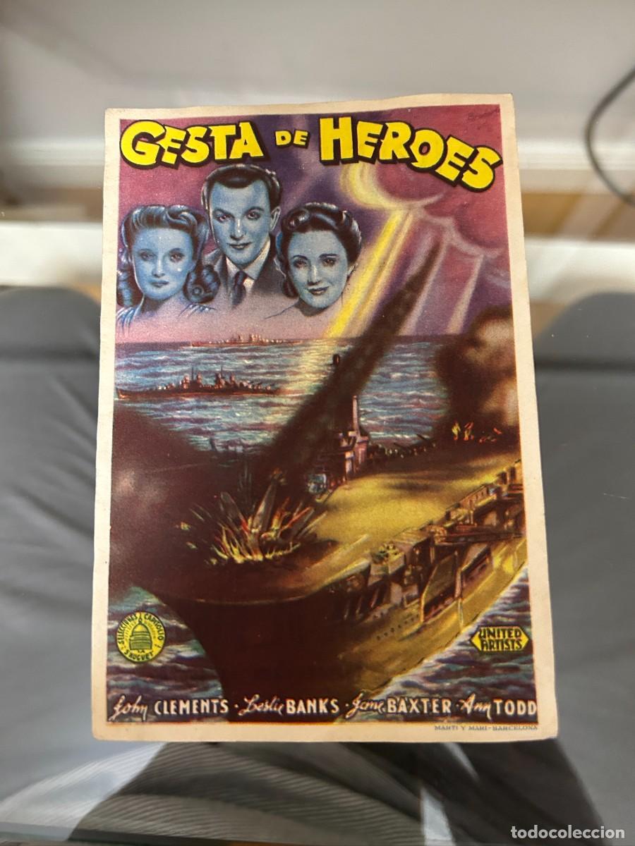  Flyers Publicitaires de films Anciens: &ordm;752 gesta de heroes cine monterrosa reus con publicidad correcto